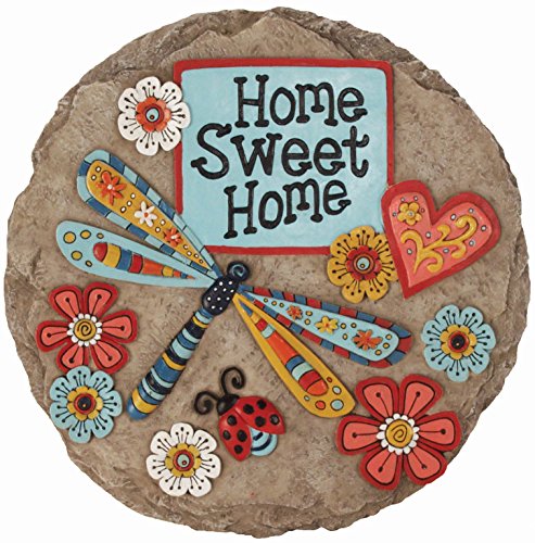 Spoontiques - Gartendekoration - Home Sweet Dragonfly Trittstein - Dekorativer Stein für Garten von Spoontiques