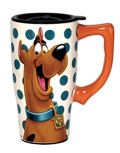 Spoontiques - Reisebecher aus Keramik – Scooby Doo – heiße oder kalte Getränke – Geschenk für Kaffeeliebhaber von Spoontiques