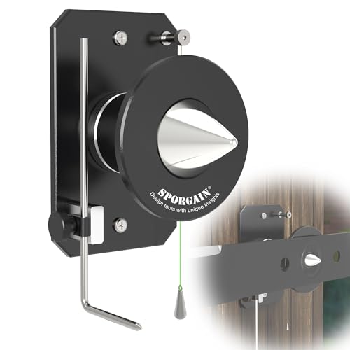 SporGain [Update] Rasenmähermesser Balancer, Hohe Präzision mit Magnet für Einstellbare Messerhalterung, Wandmontage Messer Auswuchtwerkzeug, Schwarz von SporGain