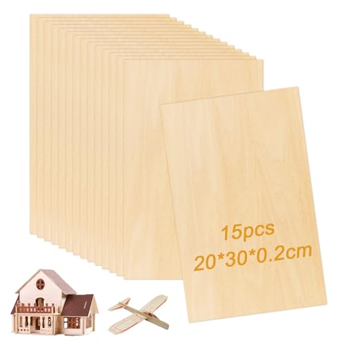 Sporgo 15 Stück Holzplatte Sperrholz: 30 X 20 CM Sperrholzplatte, 2mm Dicke Sperrholz, Holzplatten zum Basteln, Holzplatt für DIY Holzarbeiten, Laserbearbeitung, Brandmalerei, Modellbau, Bastelholz Sporgo 15 Stück Holzplatte Sperrholz: 30 X 20 CM Sperrholzplatte, 2mm Dicke Sperrholz, Holzplatten zum Basteln, Holzplatt für DIY Holzarbeiten, Laserbearbeitung, Brandmalerei, Modellbau, Bastelholz von Sporgo