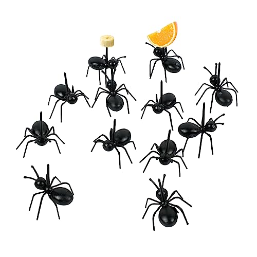 Sporgo 48 Stück Ant Obst Gabel Set: Ameisenfutter Picks Wiederverwendbare Obst Dessert Gabel für kinder, Obstgabeln Kinder Ameisen Zahnstocher für Snacks Obst Desserts Kuchendesserts von Sporgo