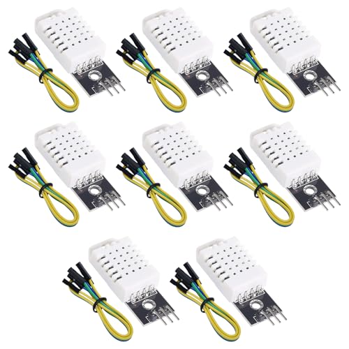 Sporgo 8 Stück DHT/M2302 Temperatursensor: Digitaler Temperatur Sensor 22 Modul Luftfeuchtigkeitssensor mit Platine und Kabel, DHT Temperatur und Feuchtesensor Modul für DIY Mikroelektronik-Projekte Sporgo 8 Stück DHT/M2302 Temperatursensor: Digitaler Temperatur Sensor 22 Modul Luftfeuchtigkeitssensor mit Platine und Kabel, DHT Temperatur und Feuchtesensor Modul für DIY Mikroelektronik-Projekte von Sporgo