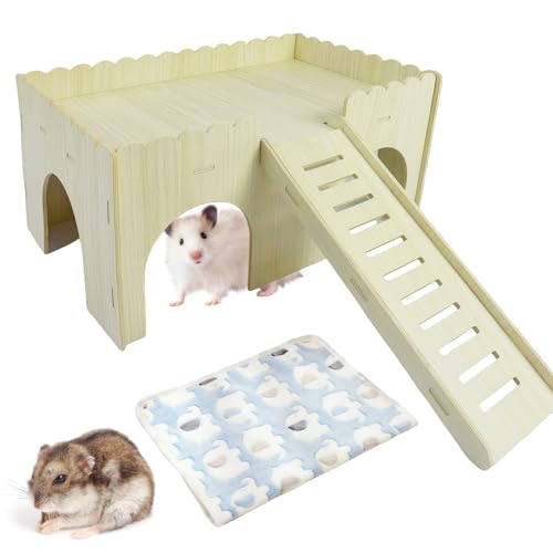 Sporgo Groß Meerschweinchen Haus: Meerschweinchen Spielzeug Mit Rampe und Haustiere Decke, Meerschweinchen Zubehoer Kaninchenhaus für Kleine Haustiere Rennmäuse Degus Stachelmäuse Hase Sporgo Groß Meerschweinchen Haus: Meerschweinchen Spielzeug Mit Rampe und Haustiere Decke, Meerschweinchen Zubehoer Kaninchenhaus für Kleine Haustiere Rennmäuse Degus Stachelmäuse Hase von Sporgo