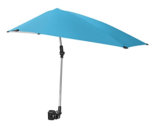 Sport-Brella Versa-Brella LSF 50+ verstellbarer Regenschirm mit Universalklemme, Aqua von Sport-Brella