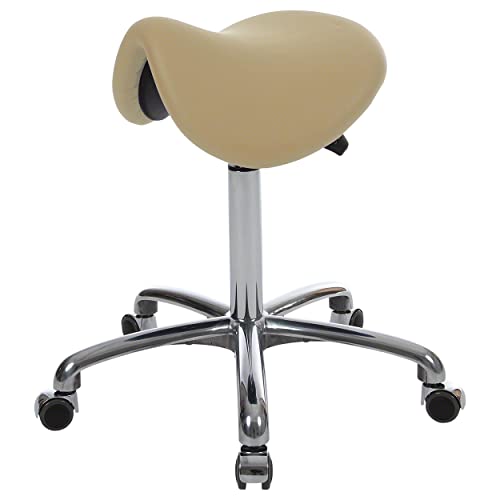 Sport-Tec Sattelhocker Exklusiv mit Polster und Rollen, Rollhocker, Arbeitshocker von Sport-Tec