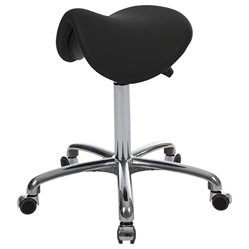 Sport-Tec Sattelhocker Exklusiv mit Polster und Rollen, Rollhocker, Arbeitshocker von Sport-Tec