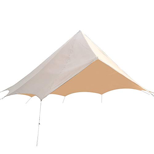 Sport Tent Bell Tent Dachplane Zelt Regenschutz Regendach Dachschutz für Outdoor Camping, Beige (für 3M / 9,8ft Zelt) von Sport Tent