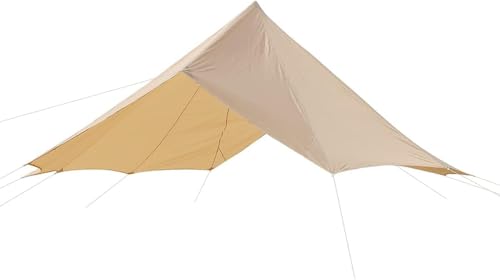 Sport Tent Glamping Zelt Zubehör Dach Überdachung Wasserdicht Vier Saison Bell Tent Dachplane Zelt Regenschutz Regendach Dachschutz für Outdoor Camping, Beige für 4M Doppeltüren Zelt von Sport Tent