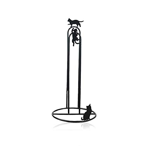 Sport Tent Küchenrollenhalter stehend, Rollenhalter Ohne Bohren Küchentuchständer Ersatzpapierrollenständer, 29 cm Höhe, Metall, Matt Schwarz von Sport Tent