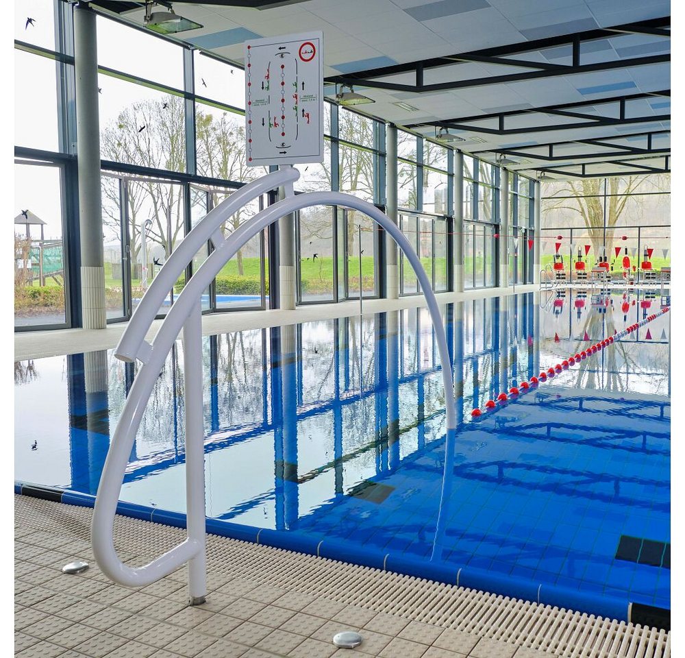 Sport-Thieme Schwimmbecken Durchschwimmbogen mit Hinweisschild, Einfache Einhaltung der Abstandsregeln von Sport-Thieme