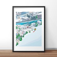 Ski Print | Winter, Sport, Geschenk Idee, Schnee, Tiefschnee, Berge, Skifahren, Wintersport, Freeride, Skifahrer, Weihnachten von SportArtInnsbruck