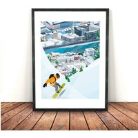 Snowboard Print | Winter, Snowboard, Innsbruck, Weihnachten, Geschenk Für Sportler, Berge, Natur, Geschenk Snowboarder, Wintersport von SportArtInnsbruck