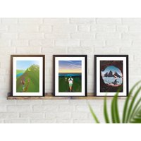 Trail Running Collection | 3 Sport Prints, Geschenk Idee, Laufen, Weihnachten, Outdoor, Running, Berge, Natur, Abenteuer von SportArtInnsbruck