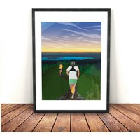 Trail Running Ii Print | Geschenk Für Runner, Geschenk Idee, Marathon, Weihnachten, Natur, Geschenkidee, Geschenk, Trail, Berge von SportArtInnsbruck