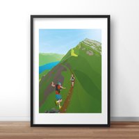 Trail Running Print | Geschenkidee Für Runner, Marathon, Outdoor Abenteuer, Weihnachten, Geschenkidee, Trail, Berge, Winter von SportArtInnsbruck