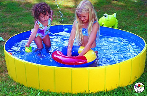 SportFit Falt Planschbecken Kinderpool Babypool Faltbar Wasserspaß Wasserspiel Abdeckplane (Falt-Planschbecken Set) von SportFit