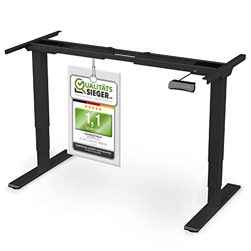 SportPlus Höhenverstellbarer Schreibtisch - Elektrisch Tischgestell für Büro, Homeoffice - Standing Desk Mit Memory Funktion & Anti-Kollisions-Schutz von SportPlus
