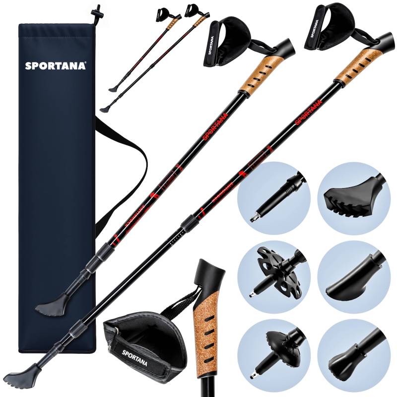 Nordic Walking Stöcke 2er-Set Rot von Sportana®