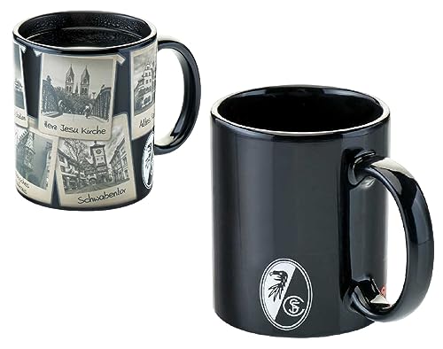 SC Freiburg Zaubertasse - Sehenswürdigkeiten - Magic Mug Tasse - Plus Lesezeichen Wir lieben Fußball von Sportclub Freiburg