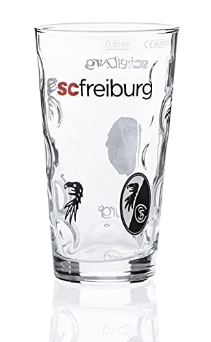 Schorleglas groß SC Freiburg Glas, Bierglas, mug, jug, jarra, cruche, Fanglas, Bierglas, Saftglas von Sportclub Freiburg