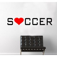 Fußball Herz Wandtattoo - Sport Aufkleber, Zitate, Sprüche, Raum Dekor, Wandtattoo, Ich Liebe von SportsVinyl
