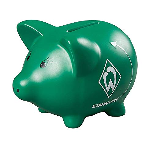 SV Werder Bremen Sparschwein - Einwurf - grün Sparbüchse Spardose Piggy Bank - Plus Lesezeichen I Love Bremen von Werder Bremen