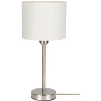 Britop Lighting Tischleuchte 7240127A0227 nickel matt beige Metall Stoff H/D: ca. 45x25 cm E27 1 Brennstellen von Britop