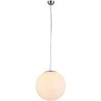 SPOT Light Pendelleuchte 1573128 weiß Chrom Metall Glas H/D: ca. 140x40 cm E27 1 Brennstellen von Spot Light