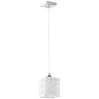 SPOT Light Pendelleuchte 8161128 weiß Chrom Metall Glas Kunststoff B/H/T: ca. 13x125x13 cm E27 1 Brennstellen von Spot Light