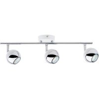 SPOT Light Spotbalken 2502328 weiß Chrom Metall B/H/T: ca. 48x16x8 cm GU10 3 Brennstellen von Spot Light