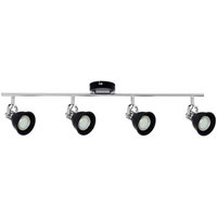 SPOT Light Spotbalken 2766414 schwarz Chrom Metall B/H/T: ca. 78x19x18 cm GU10 4 Brennstellen von Spot Light