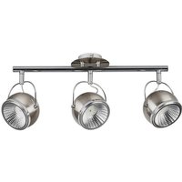 SPOT Light Spotbalken 2686387 nickel matt Chrom Metall B/H/T: ca. 52x23x13 cm GU10 3 Brennstellen von Spot Light