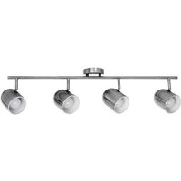SPOT Light Spotbalken 2764427 nickel matt weiß Metall B/H/T: ca. 86x21x10 cm E27 4 Brennstellen von Spot Light