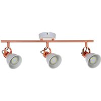 SPOT Light Pendelleuchte Anita 2766302 Kupfer weiß Metall B/H/T: ca. 19x56,5x9 cm GU10 3 Brennstellen von Spot Light