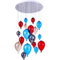 SPOT Light Pendelleuchte Balloon silber multicolor H/D: ca. 160x60 cm null 18 Brennstellen von Spot Light