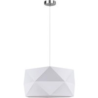 SPOT Light Pendelleuchte Finja 1841828 weiß Chrom Metall Textil H/D: ca. 120x46,5 cm E27 1 Brennstellen von Spot Light