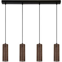 SPOT Light Pendelleuchte Pipe 1559404 schwarz dunkelbraun Metall Holz B/H/T: ca. 76x110x5 cm GU10 4 Brennstellen von Spot Light