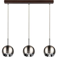 SPOT Light Pendelleuchte SP-5141376 Ball Wood Chrom walnuss Satiniert Buche Metall B/H: ca. 52x110 cm GU10 3 Brennstellen von Spot Light