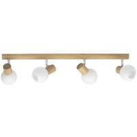 Spot-Light Deckenleuchte 2231474 natur weiß Eiche Glas B/H/T: ca. 74x90x180 cm E14 4 Brennstellen von Spot-Light