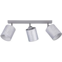 Spot-Light Deckenleuchte 95728327 silber Metall Stoff B/H/T: ca. 52x13x25 cm E27 3 Brennstellen von Spot-Light