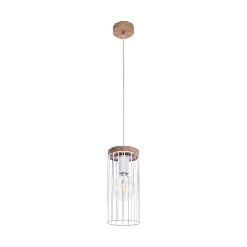 Spot Light Pendelleuchte Sarina ca. 15cm in Weiss/Eichenholz von Spot Light