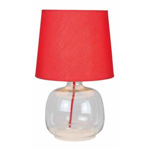 home24 Tischleuchte Mandy Ø 23cm Rot/Rot Mischgewebe E27 von home24