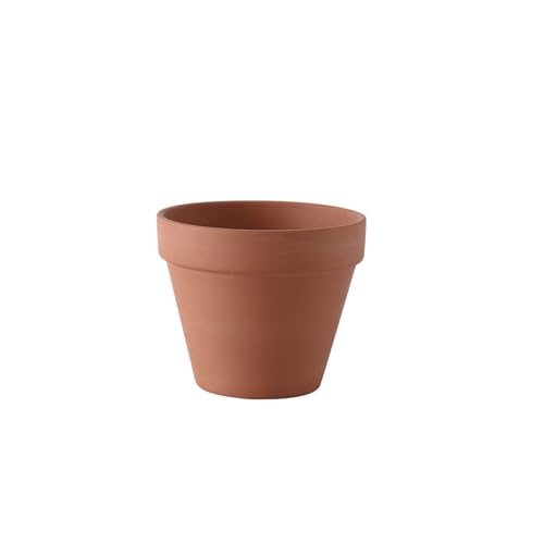 Spotact Blumentöpfe aus Ton für drinnen und draußen, Gartenarbeit, langlebige Blumentöpfe mit Drainagelöchern, moderne Pflanzgefäße für Zimmerpflanzen, Sukkulenten, Kräuter (20 x 20 x 16 cm), 4 Stück von Spotact