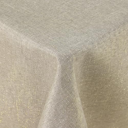 Spotjoy Glitzer Leinenoptik Tischdecke Abwaschbar Rechteckig 140 x 200 cm Tischtuch Lotuseffekt Wasserabweisend Tischwäsche Fleckabweisend, Leinen Spotjoy Glitzer Leinenoptik Tischdecke Abwaschbar Rechteckig 140 x 200 cm Tischtuch Lotuseffekt Wasserabweisend Tischwäsche Fleckabweisend, Leinen von Spotjoy