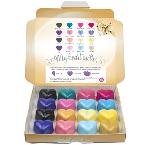 Mixed Perfume Wax Melts: 16 Heart Shaped Melts in a Presentation Gift Box' Mixed Perfume Wax Melts: 16 Heart Shaped Melts in a Presentation Gift Box' von Spotless Leopard