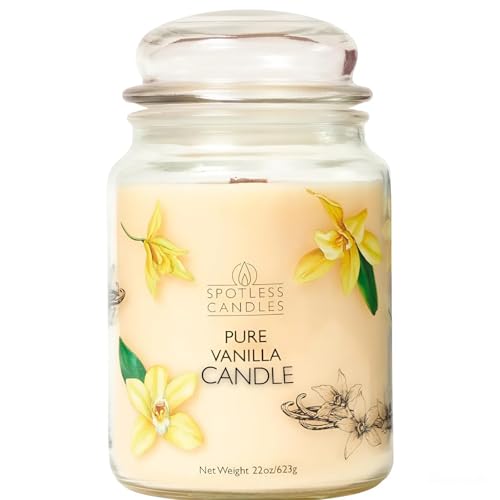 Spotless Leopard Pure Vanilla Candle 22oz Glasgefäß mit Holzdocht in einem dekorierten Glas in einer Präsentationsgeschenkbox und einer schützenden Versandbox Spotless Leopard Pure Vanilla Candle 22oz Glasgefäß mit Holzdocht in einem dekorierten Glas in einer Präsentationsgeschenkbox und einer schützenden Versandbox von Spotless Leopard