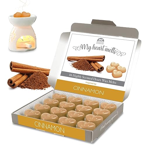 Zimtwachs-Schmelzwachs, 16 x 5 g, Zimtduft, wird in einer Geschenkbox geschmolzen von Spotless Leopard