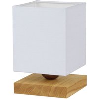 Kleine Nachttischlampe Schalter Holz Stoff 20cm von Spot-light Sp. Z o. o.