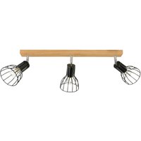 Langer Deckenspot Holz Metall 3-flammig flexibel von eltric K Heckel GmbH