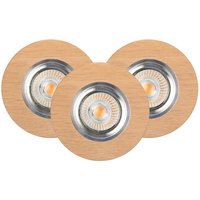 Runder Einbauspot 3-er Set Holz mit LED von Spot-light Sp. Z o. o.